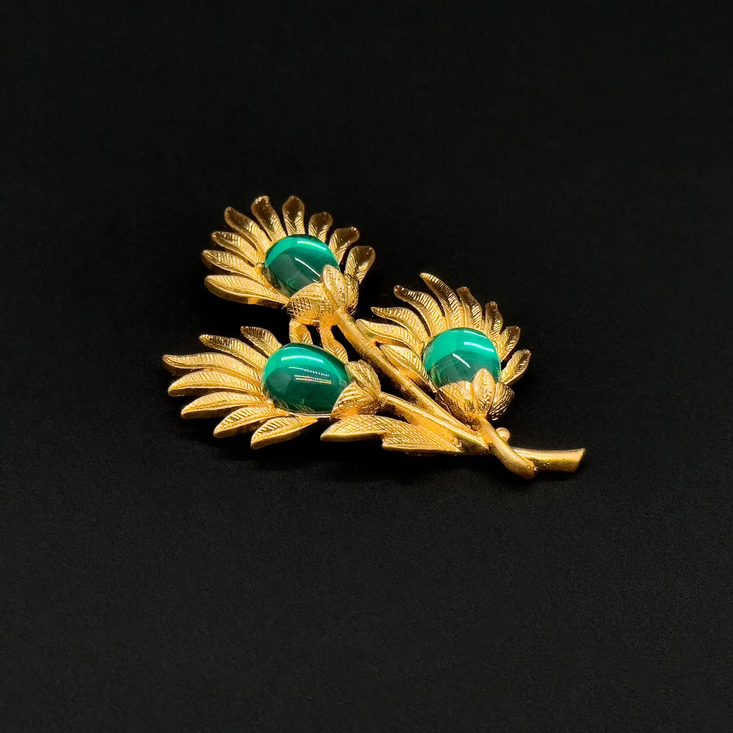 Vintage Leaf Deco Brooch