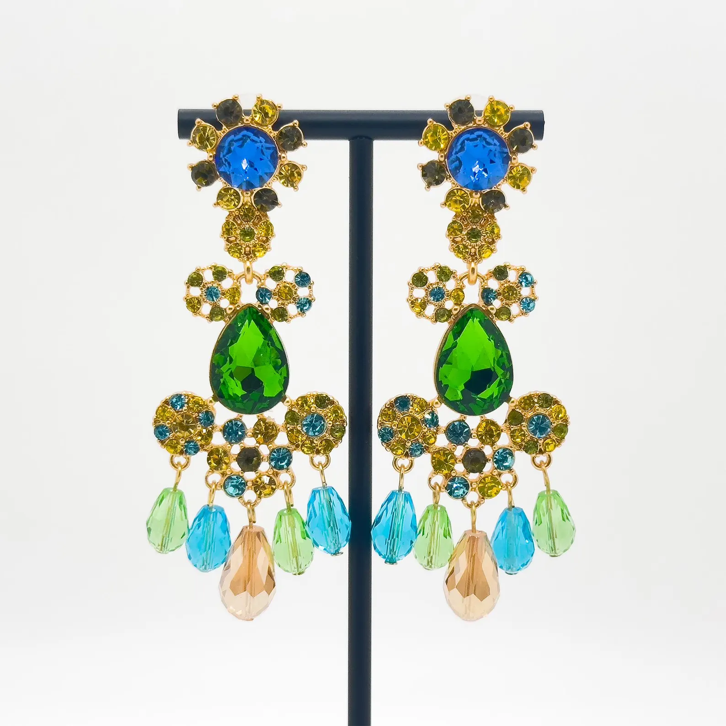 Vintage Crystal Tassel Earrings