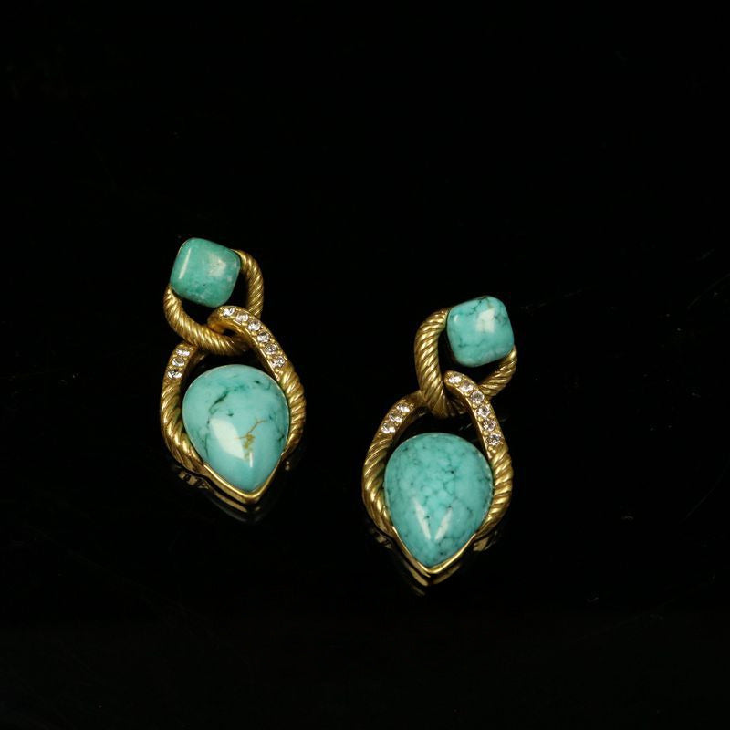 Vintage-Inspired Elegant Stone Earrings