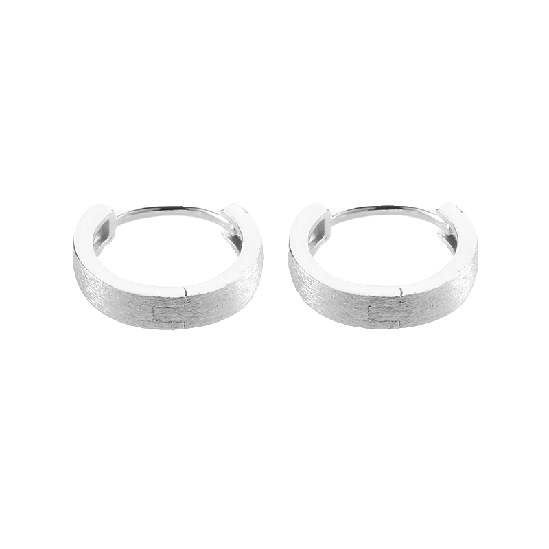 S925 Sterling Silver Matte Hoop Earrings: Unisex, Minimalist, Modern, 10mm Inner Diameter