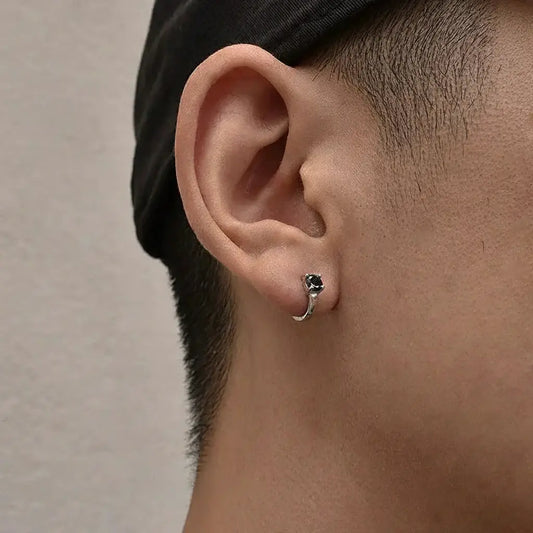 S925 Sterling Silver Zircon Ear Cuff Earrings - Unisex Trendy Non-Pierced Ear Clip