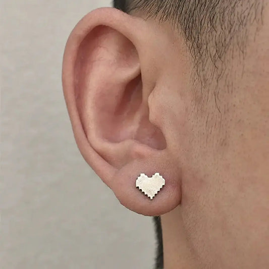 Retro design trend earrings for men and women for beloved, silver 925 sample