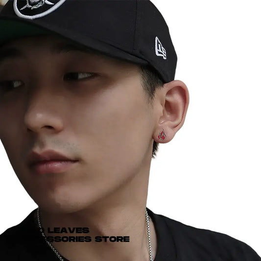 Trend earrings for men and women, silver 925 sample, European style, simple and elegant design