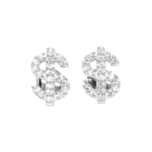 Trend universal earrings hip-hop style for men and women, silver 925 sample