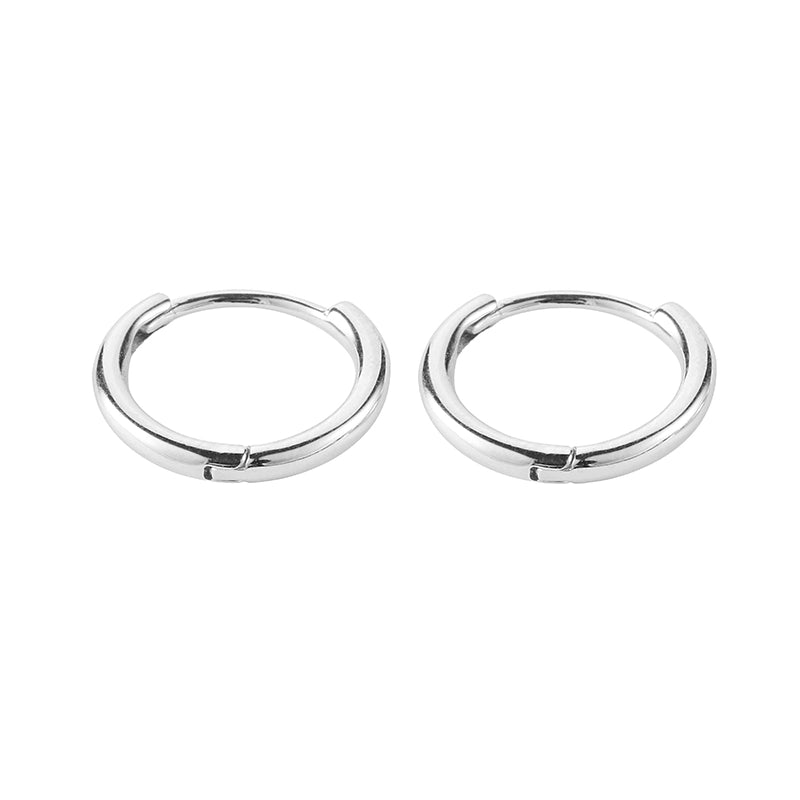 Universal glossy earrings for men and women, silver 925 sample, European style, simple and elegant design