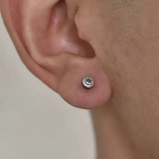 Retro universal trend earrings for men and women, silver 925 sample