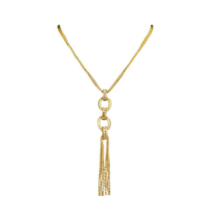 Minimalist Luxury Long Tassel Earrings & Necklace Set