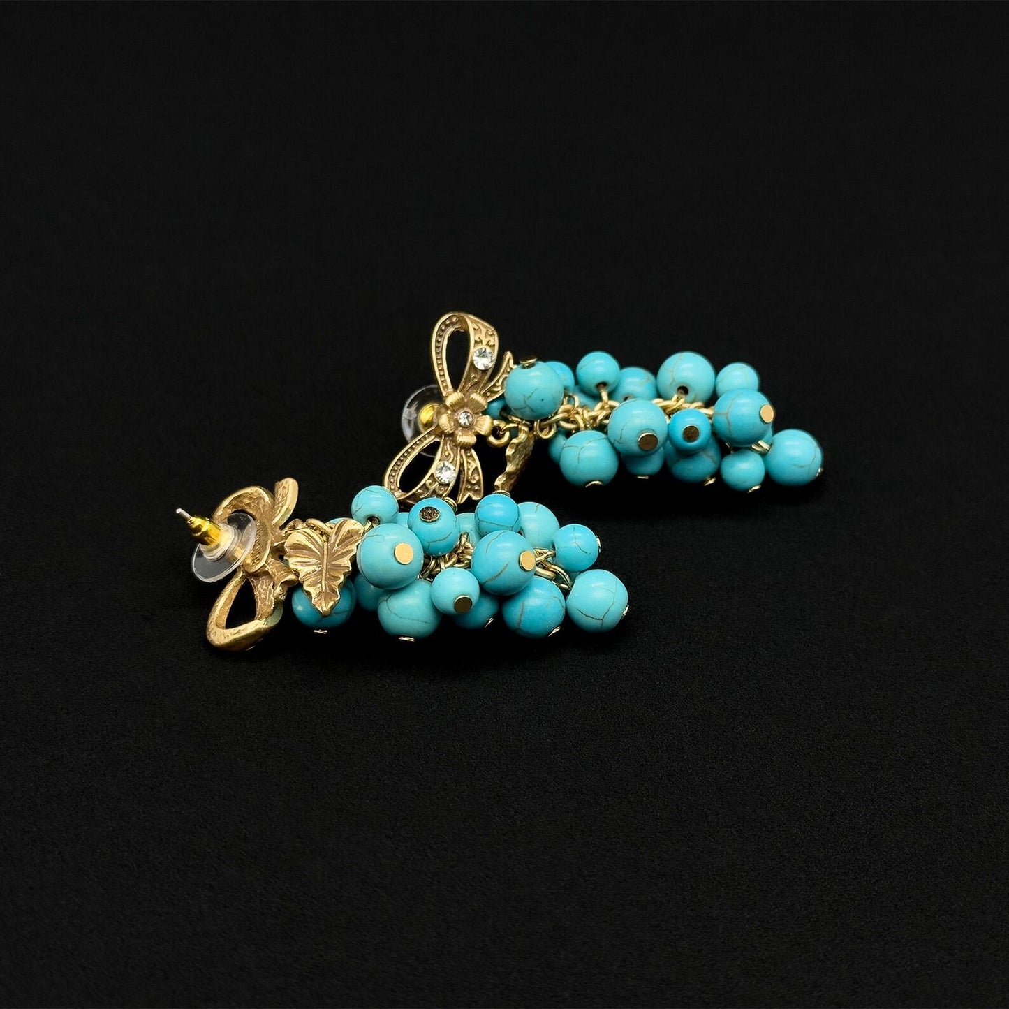 Vintage Art Deco Grape Earrings