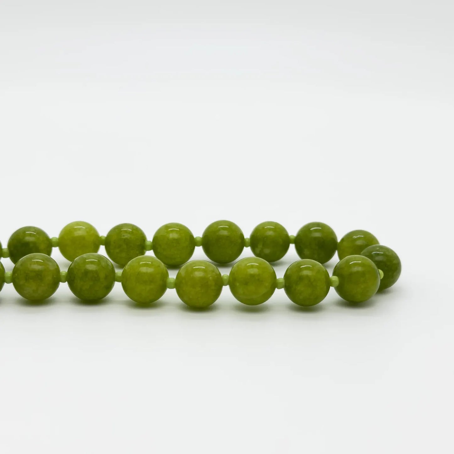 Art Deco Green Stone Necklace & Bracelet Set