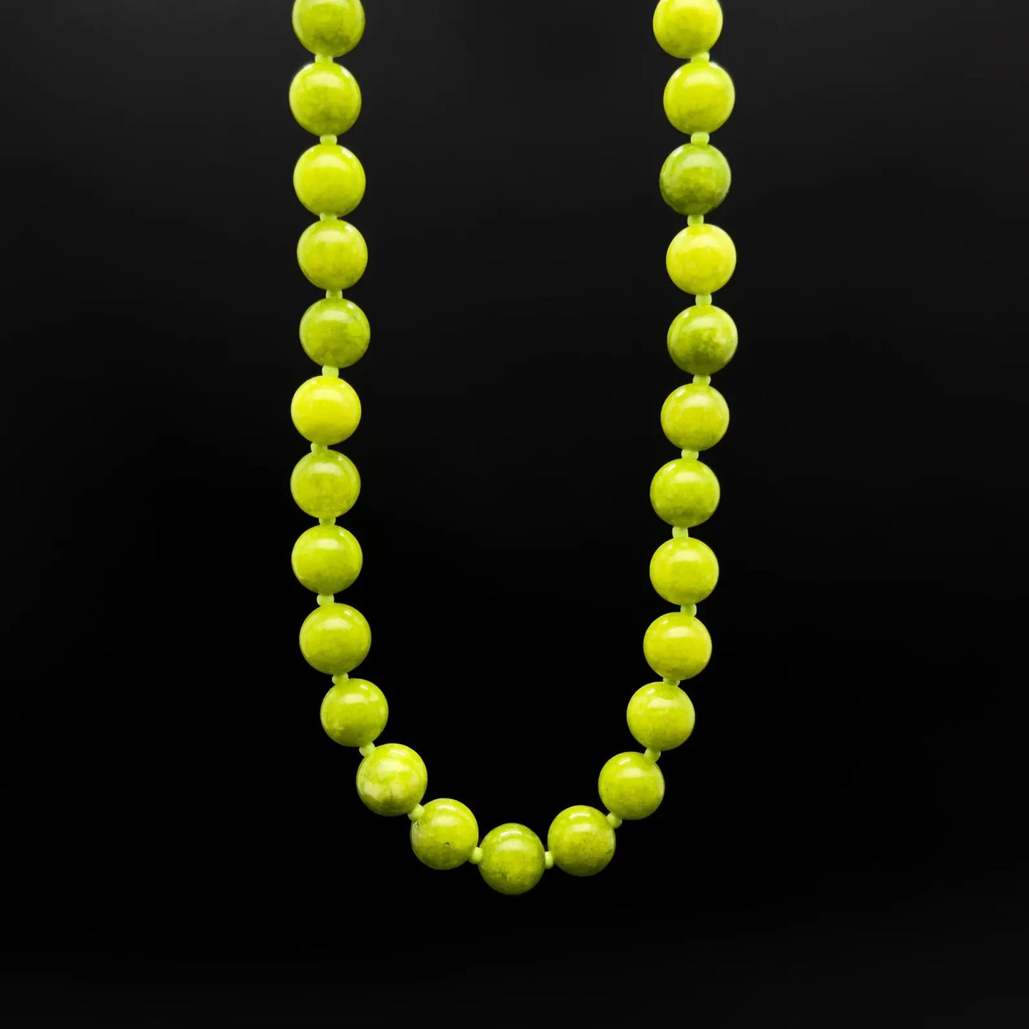 Art Deco Green Stone Necklace & Bracelet Set