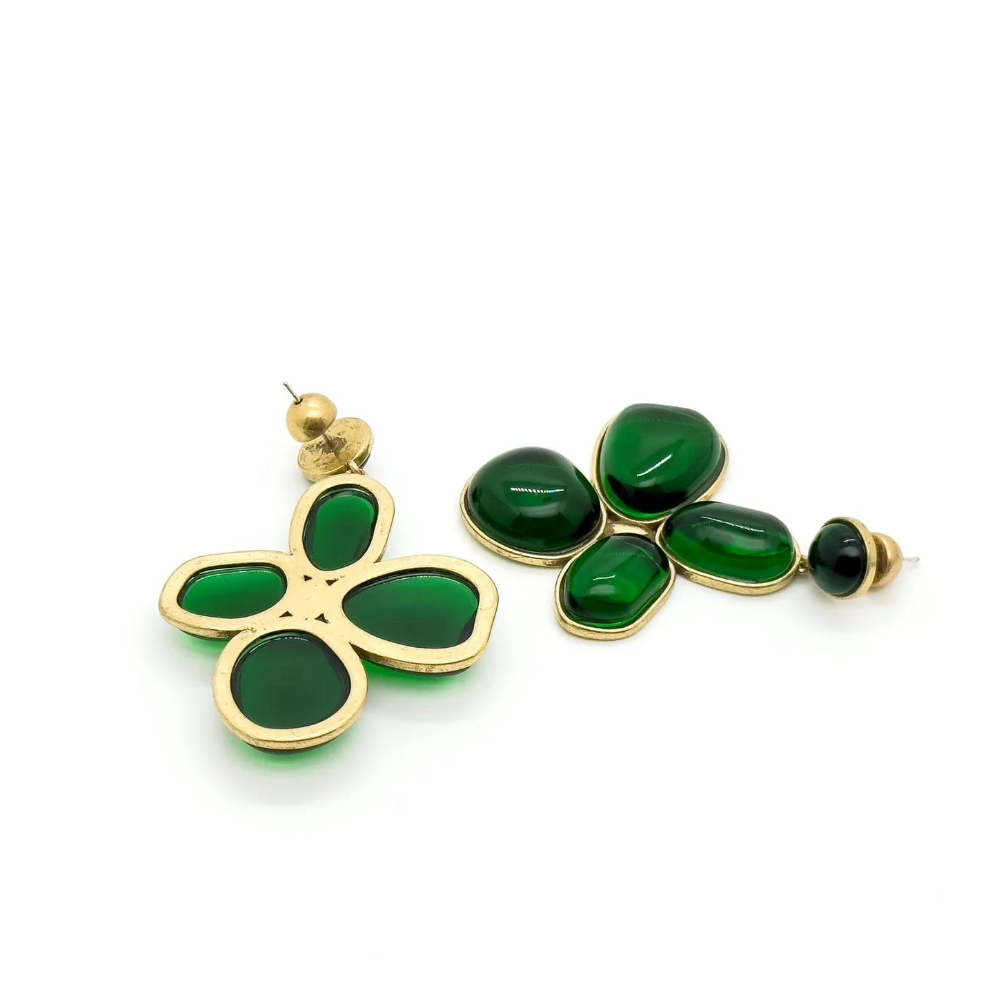 Vintage Art Deco Clover Earrings