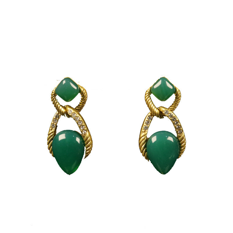 Vintage-Inspired Elegant Stone Earrings
