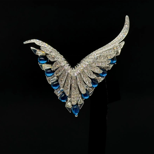 Vintage Art Deco Angel Wings Brooch