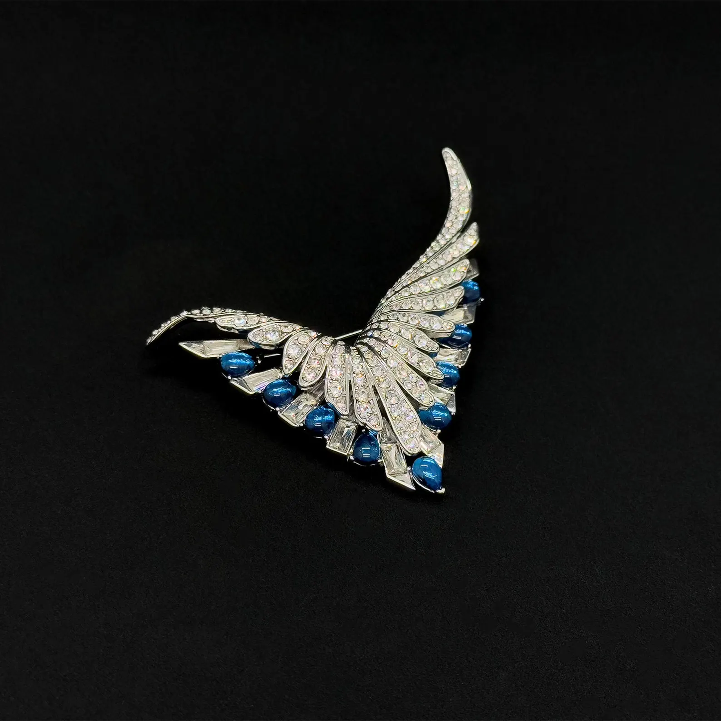 Vintage Art Deco Angel Wings Brooch