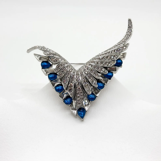Vintage Art Deco Angel Wings Brooch