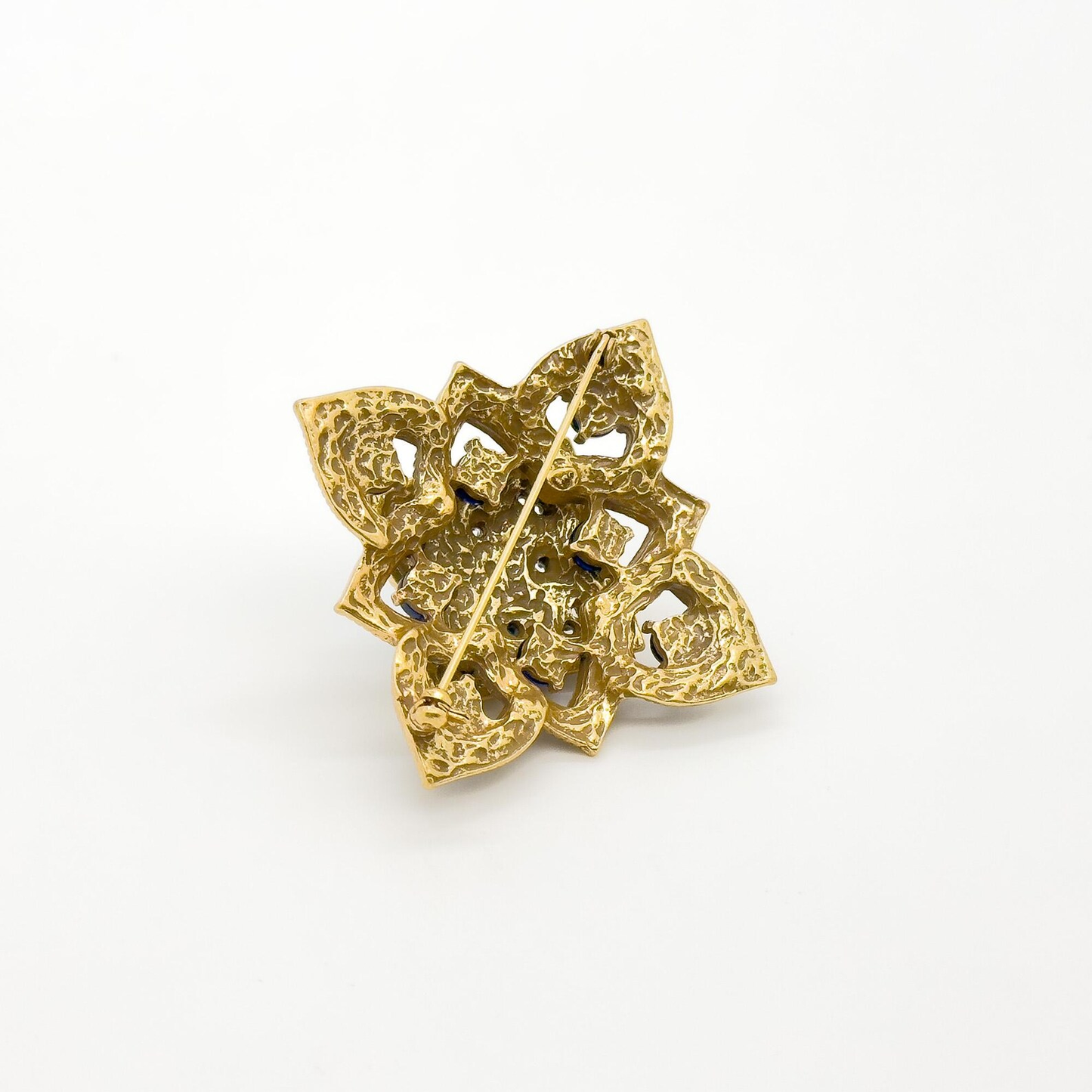 Vintage Palace Style Blue Gem Brooch