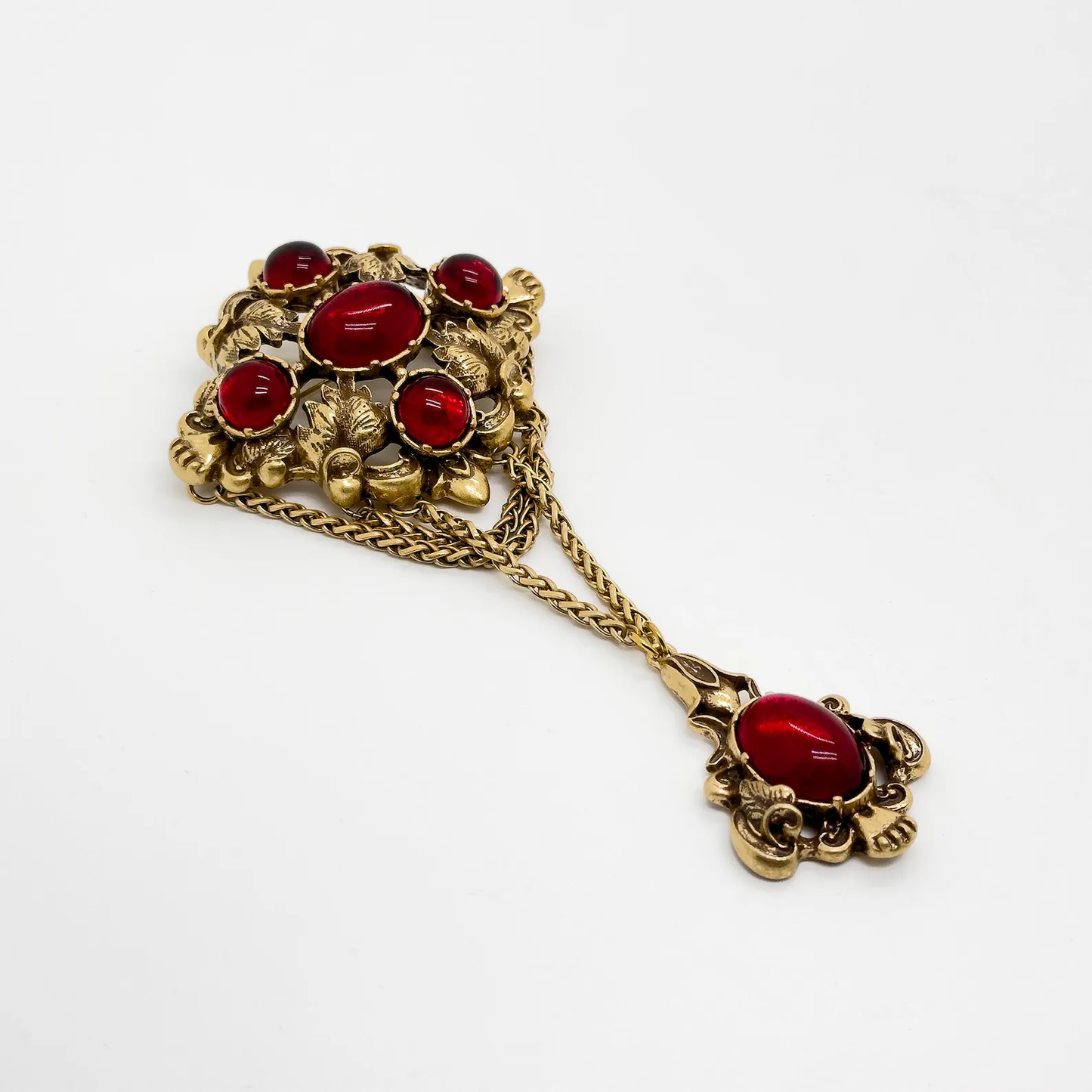 Vintage Gemstone Pendant Brooch