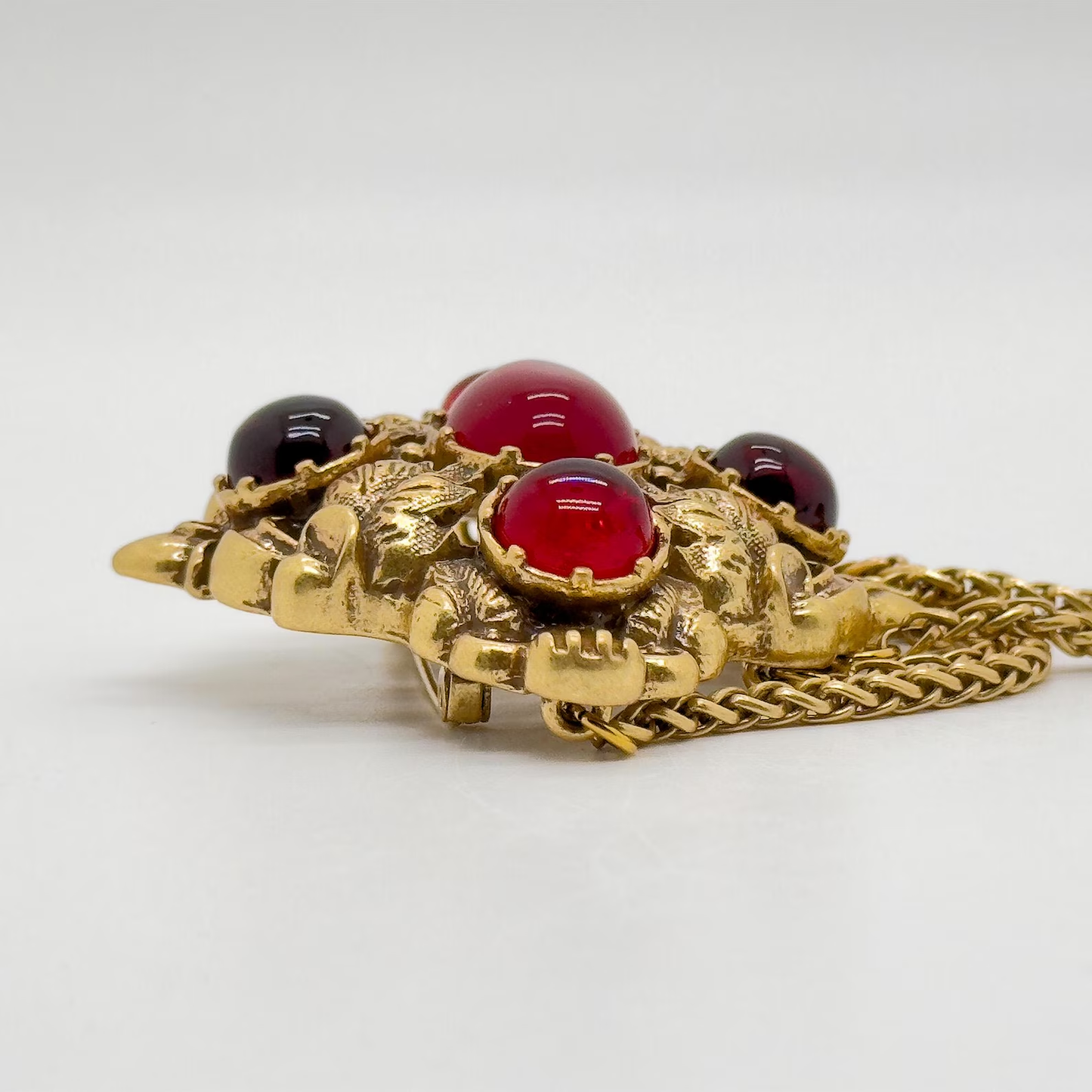 Vintage Gemstone Pendant Brooch
