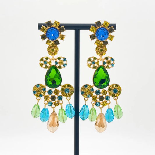 Vintage Crystal Tassel Earrings