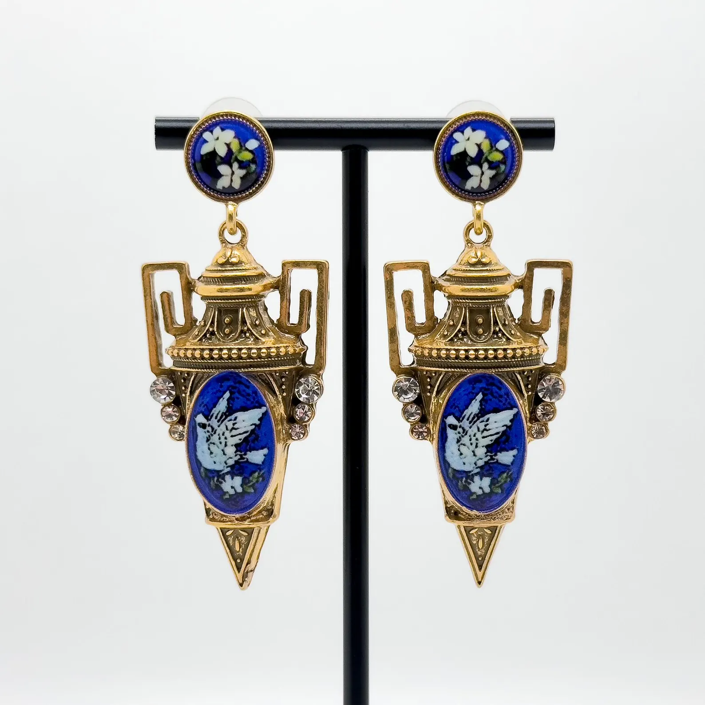 Vintage Courtly Pigeon Earrings