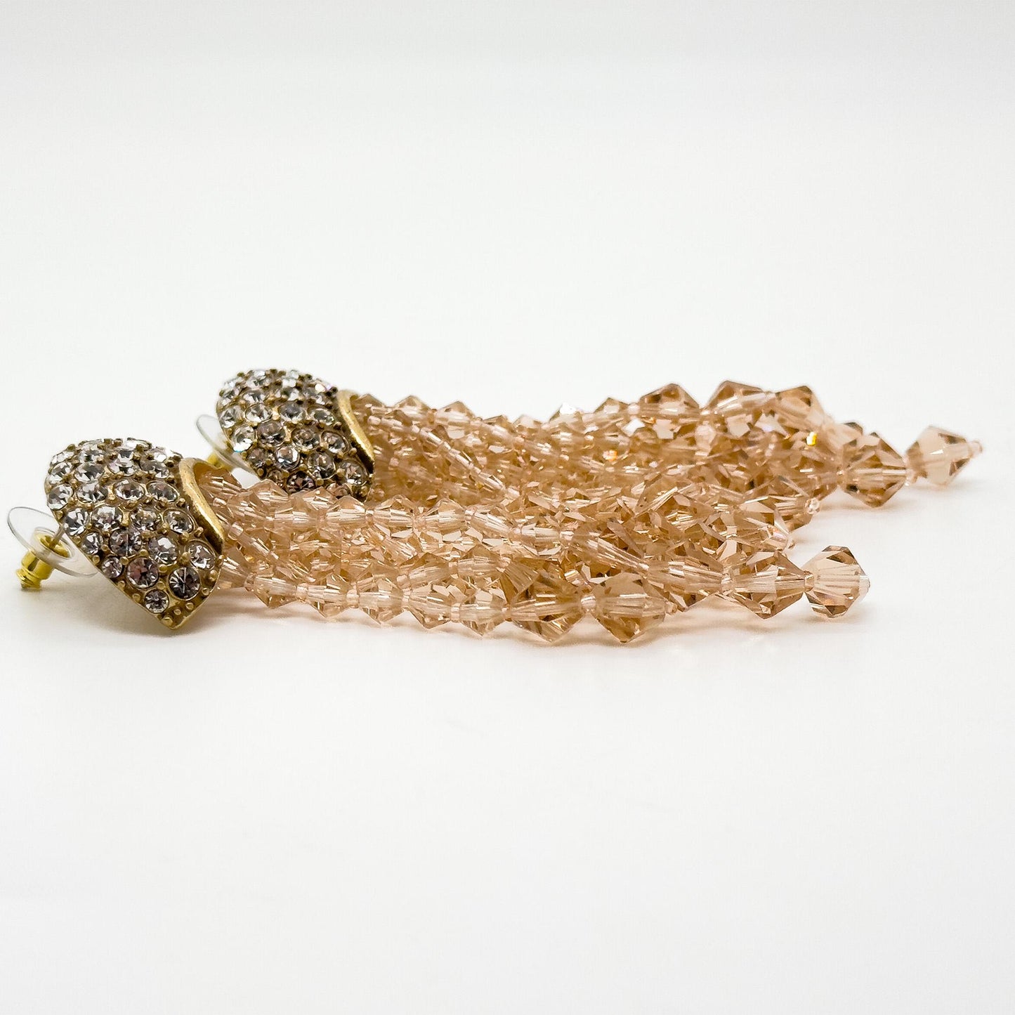 Art Deco Champagne Jellyfish Earrings