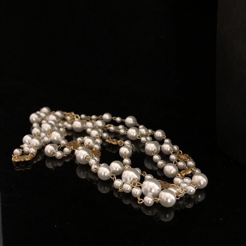Luxury Vintage Multi-Layer Pearl Sweater Necklace