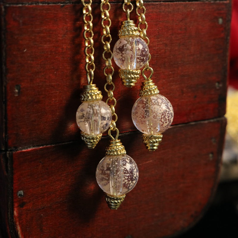 Shoulder-Dusting Tassel Pendant Earrings
