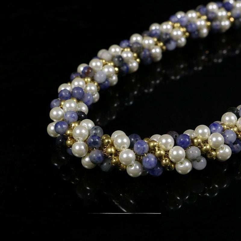 Minimalist Pearl Beaded Necklace Set