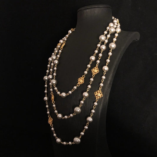Luxury Vintage Multi-Layer Pearl Sweater Necklace