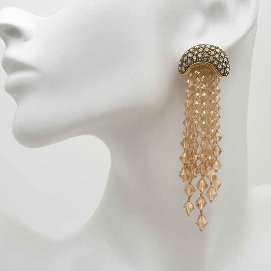 Champagne Jellyfish Drop Earrings