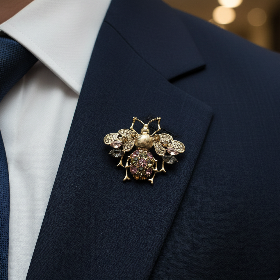 Vintage Golden Bee Brooch