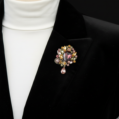 Colourful Crystal Brooch