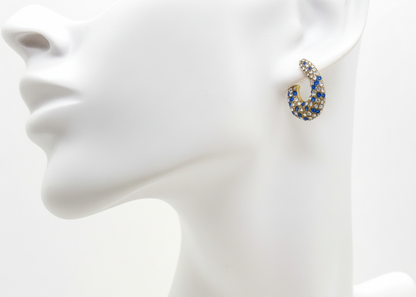 U-Shaped Rhinestone Stud Earrings