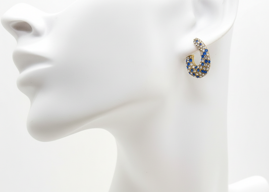 U-Shaped Rhinestone Stud Earrings