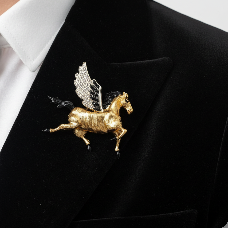 Classic Pegasus Charm Brooch