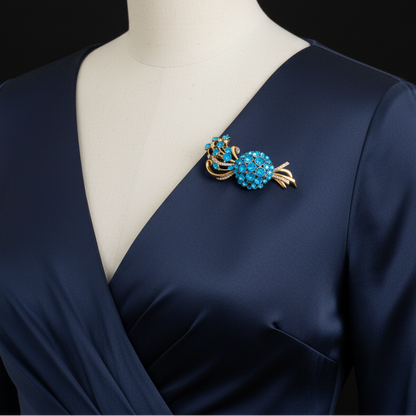 Retro StyleCrystal Bouquet Brooch