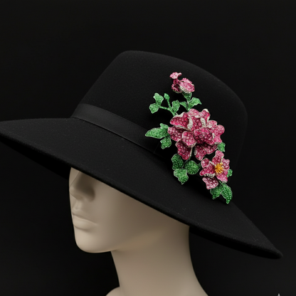 Enchanted Purple Rose Brooch