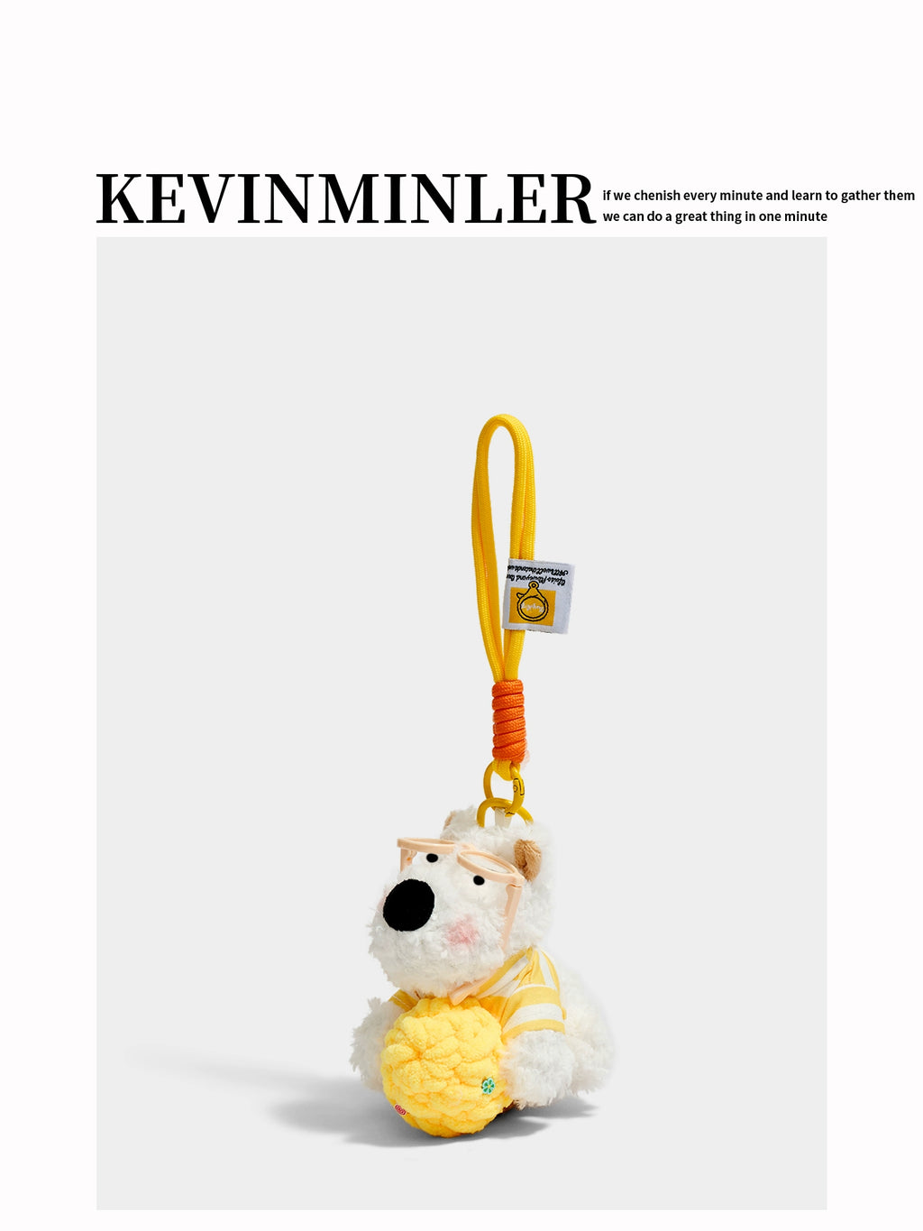 Adorable Westie Ice Cream Plush Keychain Bag Pendant - Cute Birthday Gift