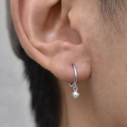 S925 Sterling Silver Pearl Hoop Earrings for Men & Women – Trendy, Minimalist, Light Luxury Style