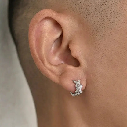 S925 Sterling Silver Butterfly Hoop Earrings - Trendy Light Luxury Unisex Design