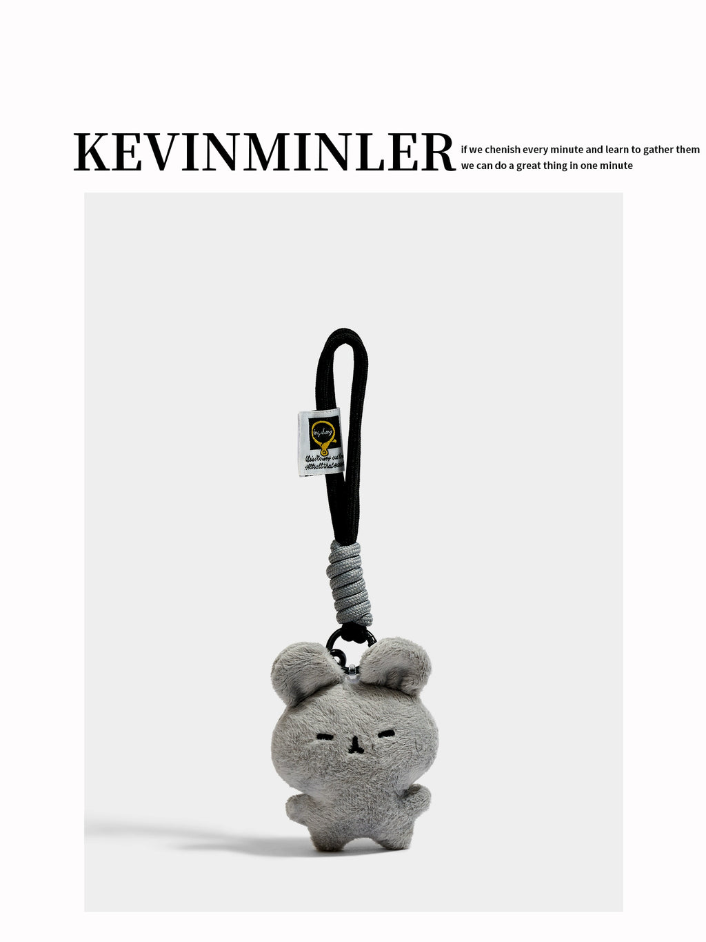 Adorable Grey Squirrel Plush Keychain Bag Charm – Cute Present for All Ages