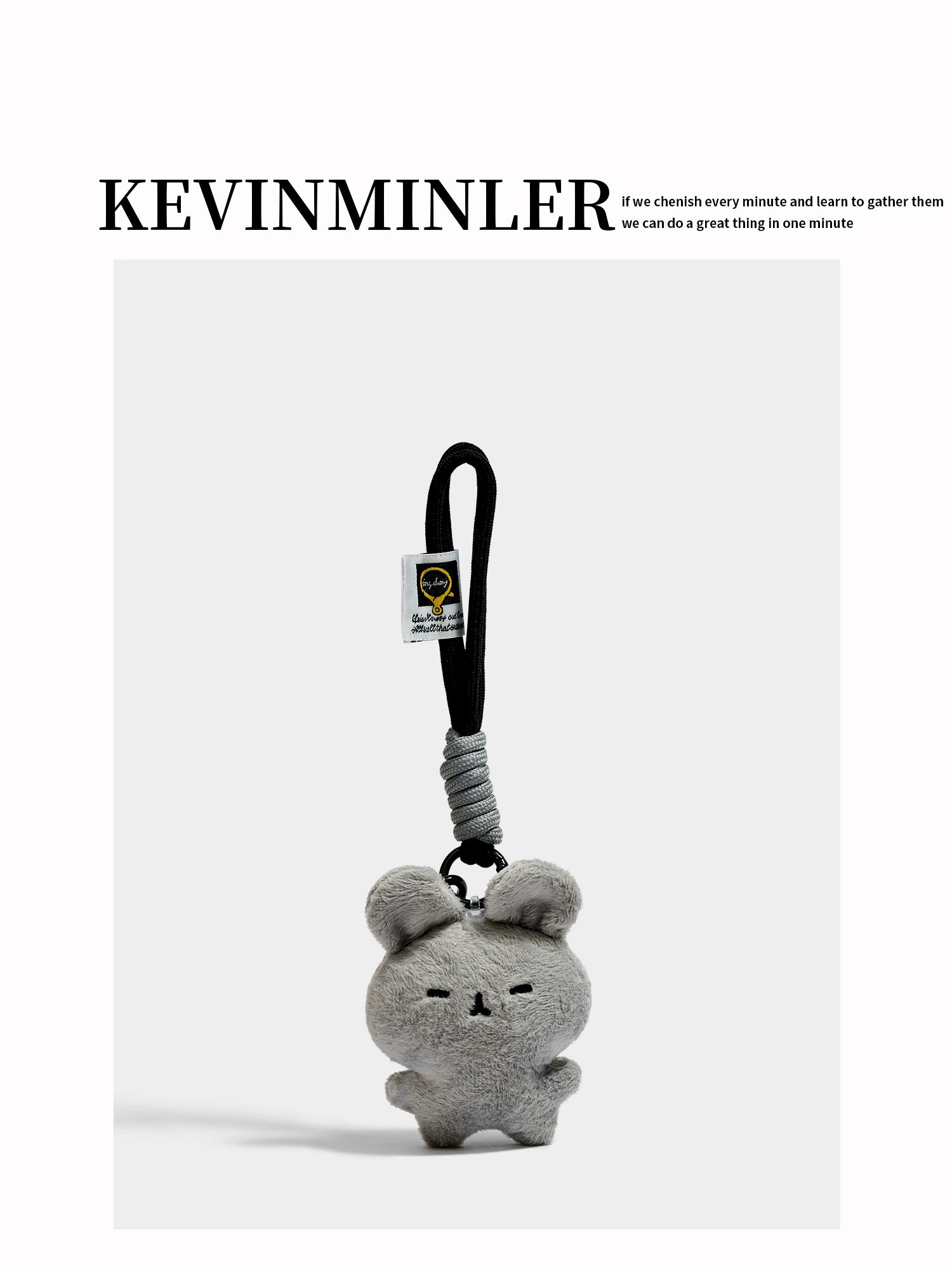 Adorable Grey Squirrel Plush Keychain Bag Charm – Cute Present for All Ages