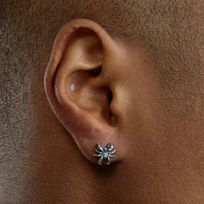 Retro trend earrings for men and women, silver 925 sample