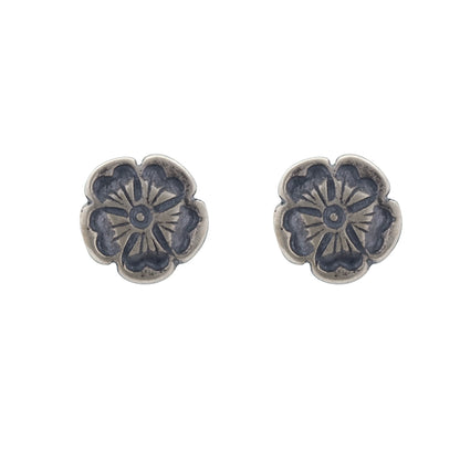 S925 Sterling Silver Vintage Flower Stud Earrings for Couples, Men, Women