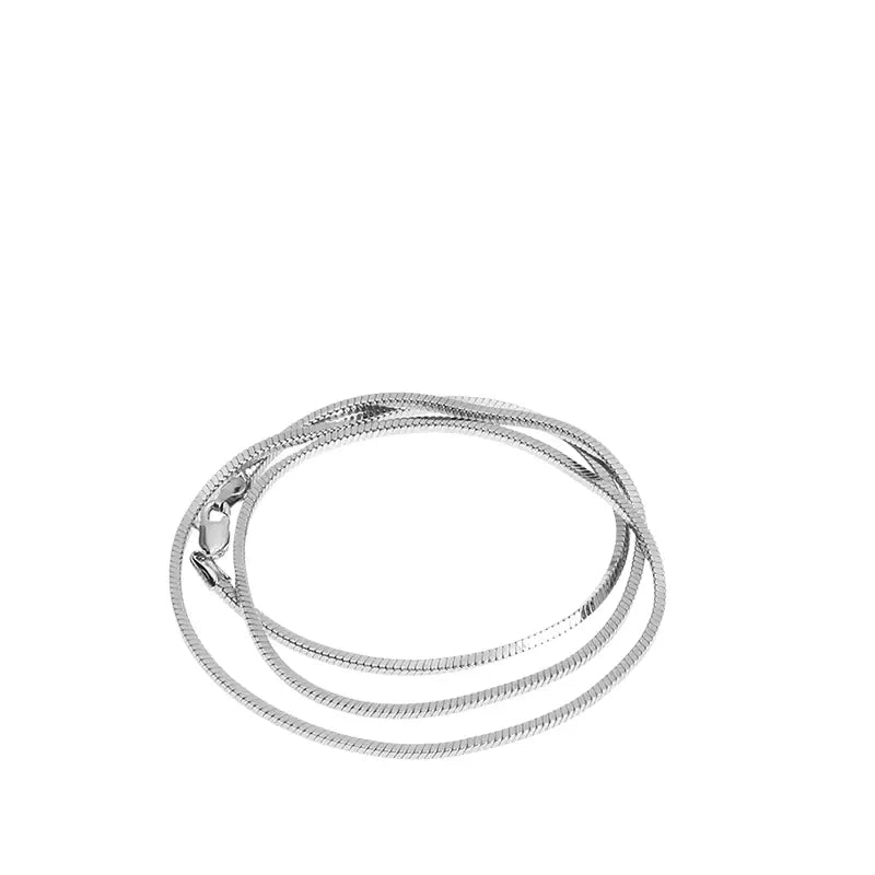 LUXTA Platinum necklace, chain for key bag , 925 sample silver, silver 925 sample, high-quality style