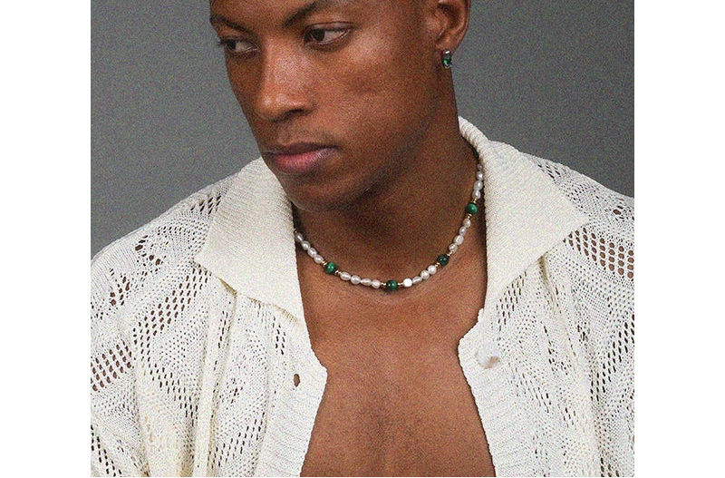 Genuine organic necklace from pearl hip-hop style, chain for key bag , American style, high-end