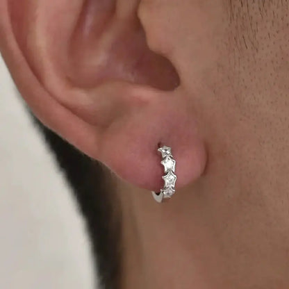 Universal trend zirconium, earrings for men and women for beloved, silver 925 sample, simple and elegant design