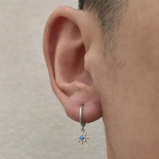 Fashionable earrings for men and women, silver 925 sample, light luxury style