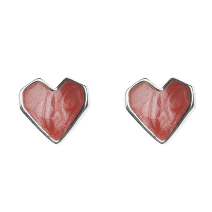 Bold Heart Stud Earrings: Premium S925 Sterling Silver, Unisex, Trend-Forward