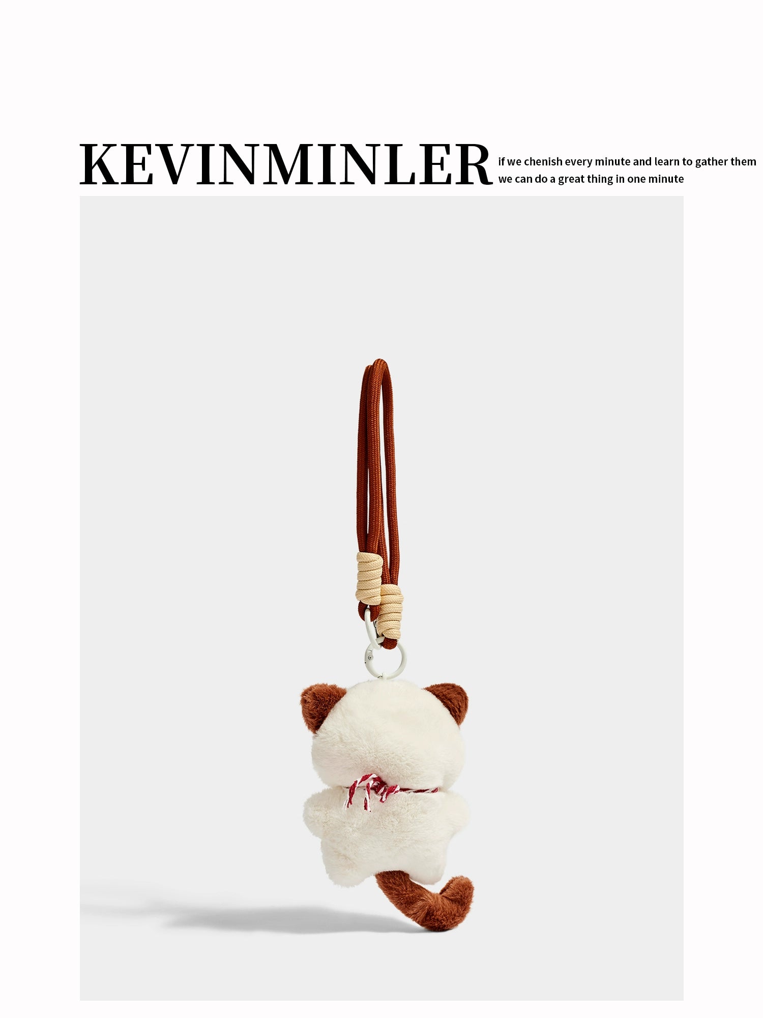 Adorable KEVINKINLER Siamese Cat Plush Keychain Charm - Perfect Gift